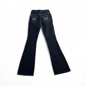 SHEIN Black Flare Jeans with Butterfly Detail